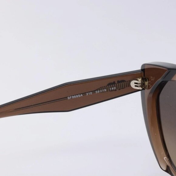 Salvatore Ferragamo Gancini Sunglasses plastic Brown Auth - Picture 11 of 15